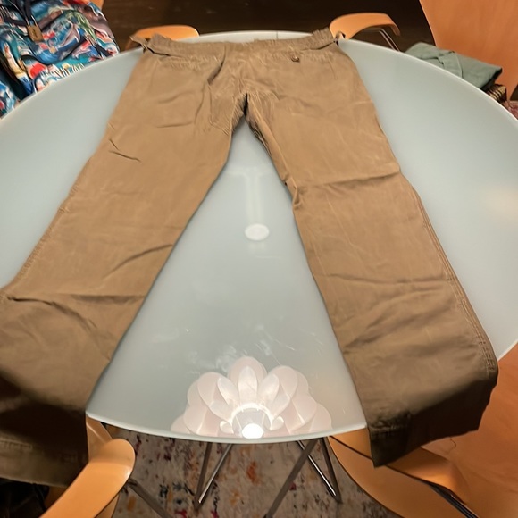 Hickey Olive Copper Button Down Adjustable Pant 32 W 33 L - Picture 15 of 16